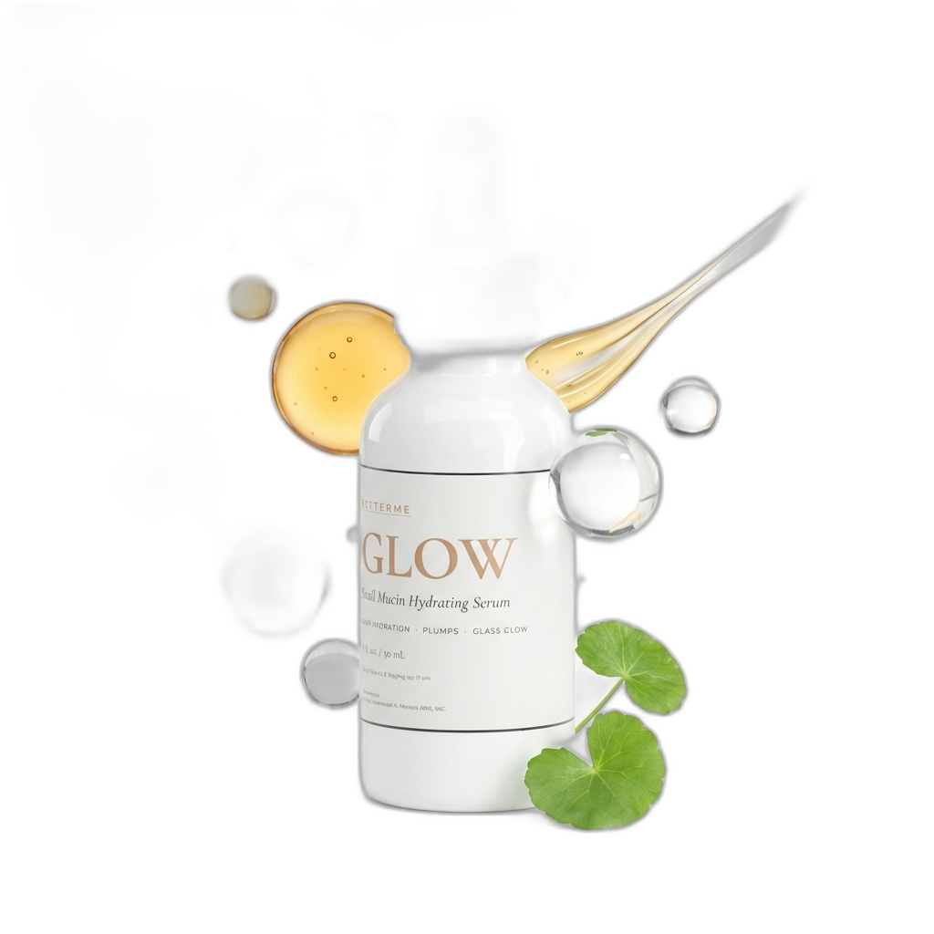 GLOW bottle with ingredients
