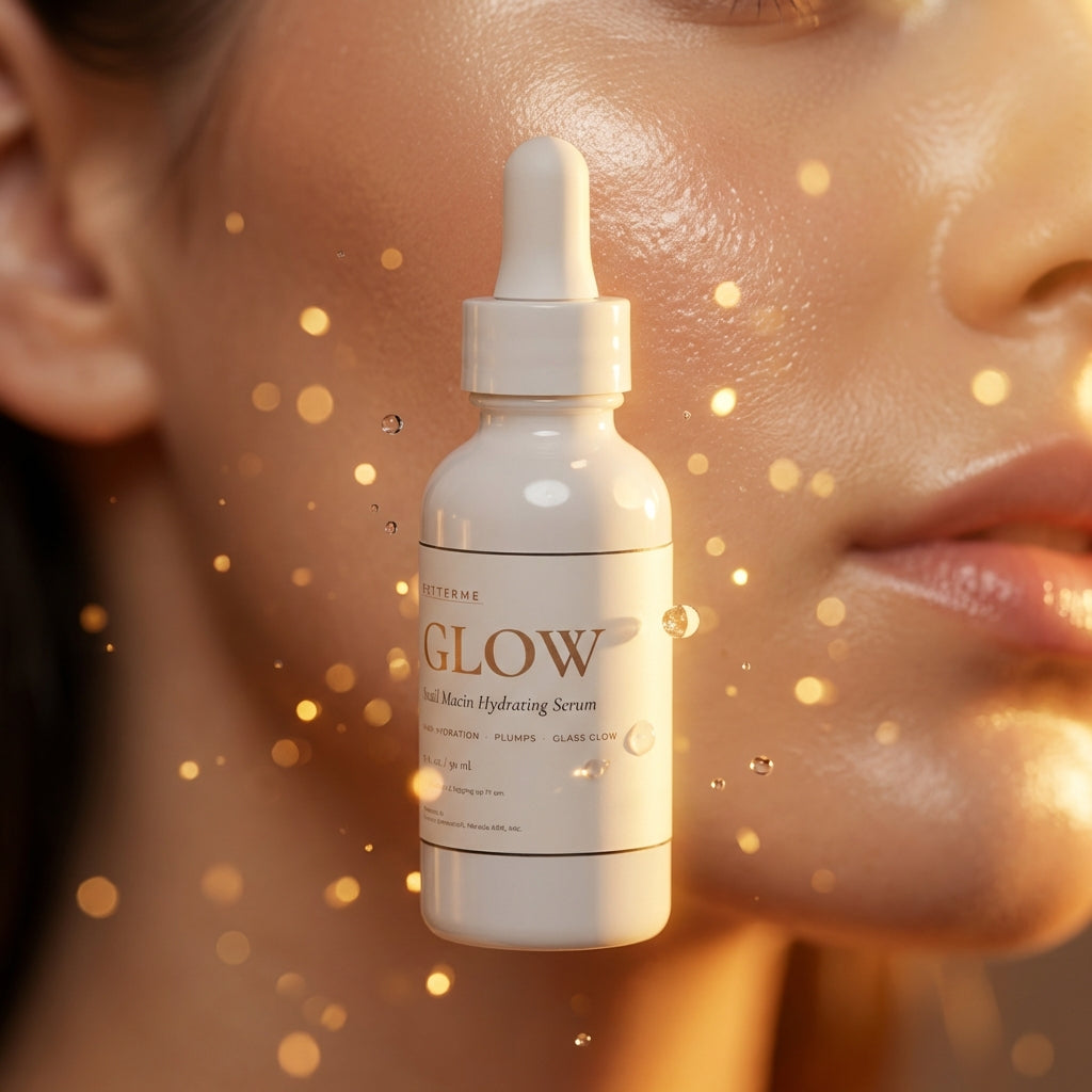 BetterMe GLOW Snail Mucin Hydrating Serum — glowing dewy skin